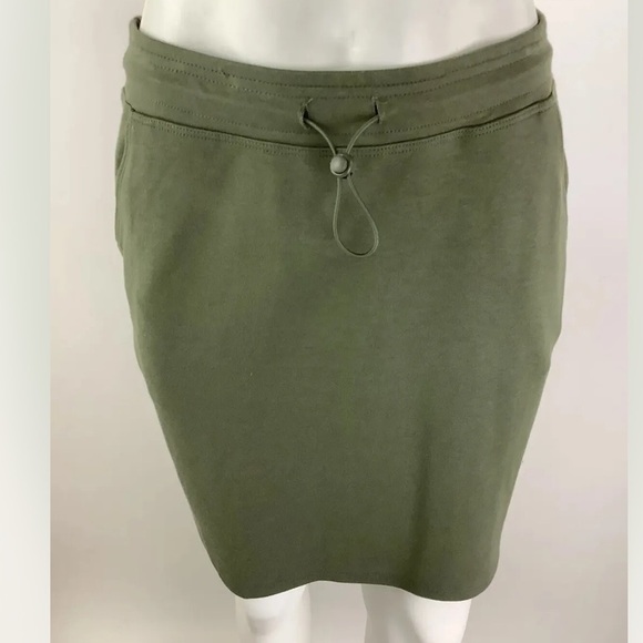 NWT Sundry For Evereve Sz 2 Sunday Pull On Jersey Skirt Green Cotton Modal - Picture 4 of 8